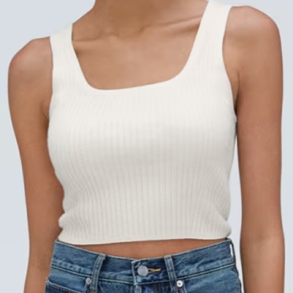 NWT (SET OF 2) Black & Off-White Everlane The Cotton Merino Cami (SOLD OUT)!!! - Picture 3 of 16